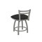Holland Bar Stool Co 18" Low Back Swivel Vanity Stool, Nickel Finish, Graph Coal Seat 41118AN018 - alternate 5